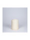 Decorative Candle Ecru 7x10cm 6pcs