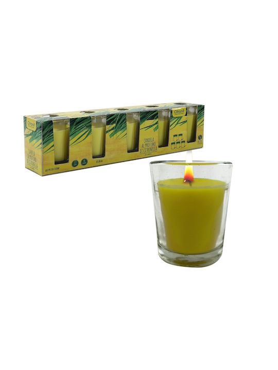ArteLibre Aromatic Candle Lemongrass in Jar with Lemongrass Perfume 45g 5 Pieces