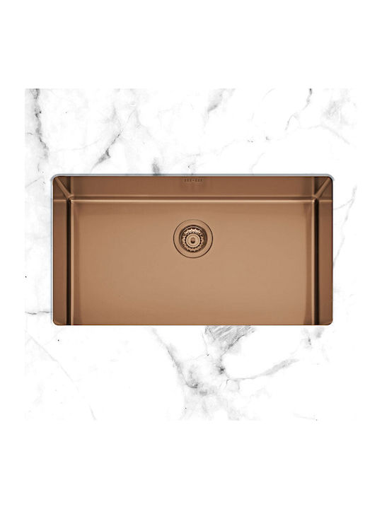 Apell Υποκαθήμενος Νεροχύτης Inox Μ75xΠ44cm Μπρούτζινος