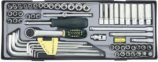 Force Set Ratchet 1\4" 64pcs