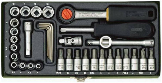 Proxxon Set Ratchet 1\4" 36pcs