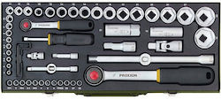 Proxxon 23040 Комплект Кестени И Орехчета 1\4" & 1\2" 55 Бройки