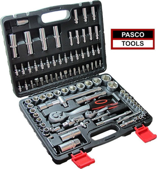 Pasco Set Ratchet 1\2" & 1\4" 94pcs