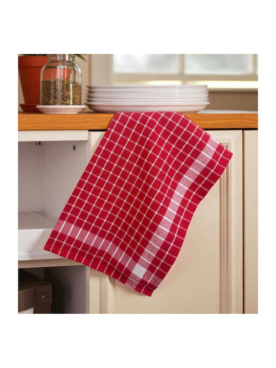 Linea Home Towel from 100% Cotton in Red Color 50x70cm