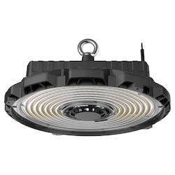 Bot Lighting Φωτιστικό Καμπάνα 200W Φυσικό Λευκό 28000lm με Ενσωματωμένο LED Μαύρο Ø31xΥ17cm