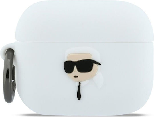 Karl Lagerfeld Charging Station with Hook in White color for Apple AirPods Pro