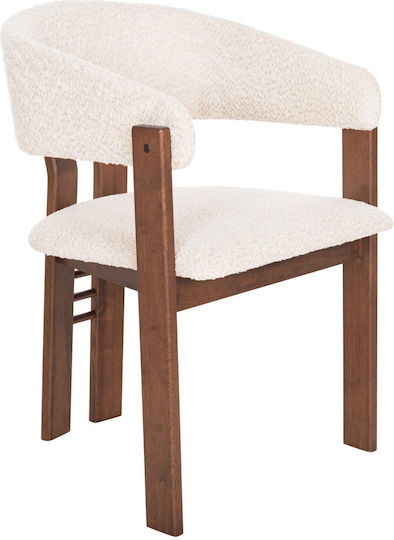 Rubberwood Председки Трапезария Walnut-ecru 2бр 55.5x59x81бр