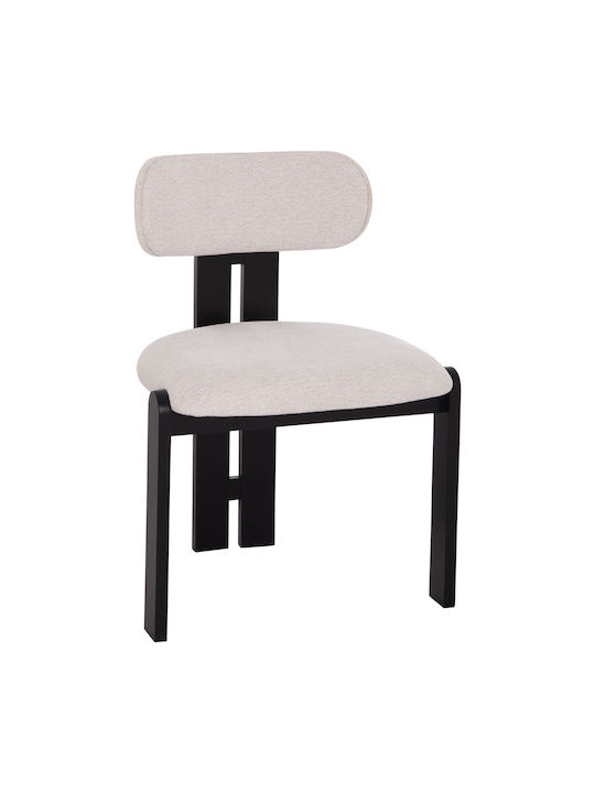Karvo Dining Room Fabric Chair Ecru 57x50x78cm 2pcs
