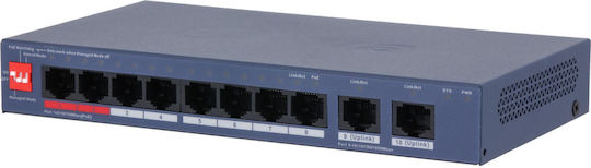 Dahua CS4010-8ET2GT-110 Управление на L2 PoE Switch с 10 Портове Гигабитови (1Gbps) Ethernet