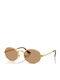 Ray Ban Women's Sunglasses with Gold Metallic Frame and Gold Lens