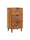 Sideboard made of Wood & Metal with Drawers Acacia Brown Finish 40x33.5x75cm