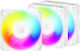 Arctic P12 Pro Reverse Blade Case Fan 120mm 3000rpm 73cfm with ARGB Lighting and 3-Pin 4-Pin PWM Connection 3pcs White