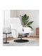 Modern Recliner from Faux Leather White M71xP90xH105cm