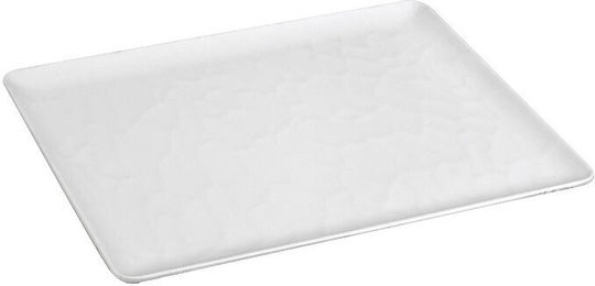 Espiel Wavy Matte Serving Platter Rectangular White 53x32.5cm