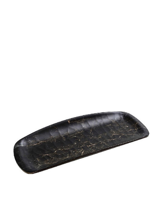 Espiel Black Wood Serving Platter Rectangular Black 20.5x8.5cm