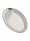 Ready Servierplatte Oval Rostfreier Stahl Silber 55x55cm 1Stück