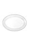Oriana Ferelli Oval Porcelain Serving Platter Classic Stripes White 25cm