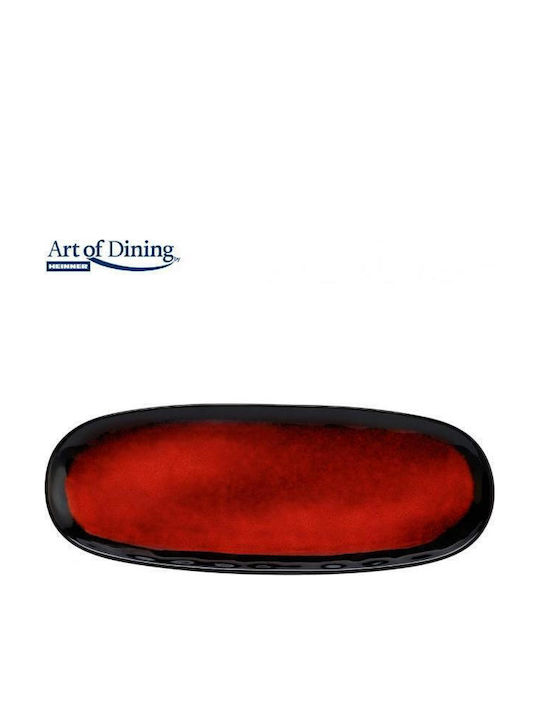 Heinner Vulcano Platou de Servire Oval Ceramică Roșie 38x15buc 1buc