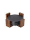 Cryspo Trio Round Coaster Wooden 10cm 6pcs
