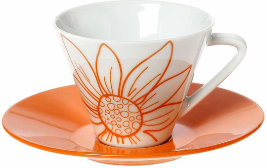 Cryspo Trio Oranie Cup Coffee Porcelain White