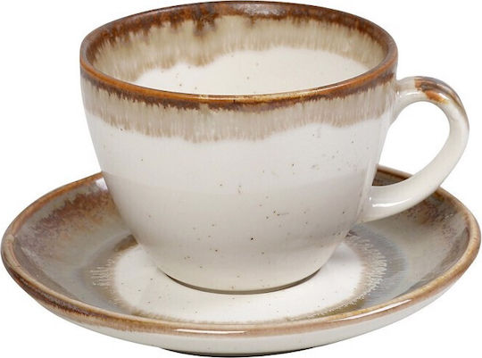 Espiel Essentials Tasse Cappuccino Keramik Beige 350ml