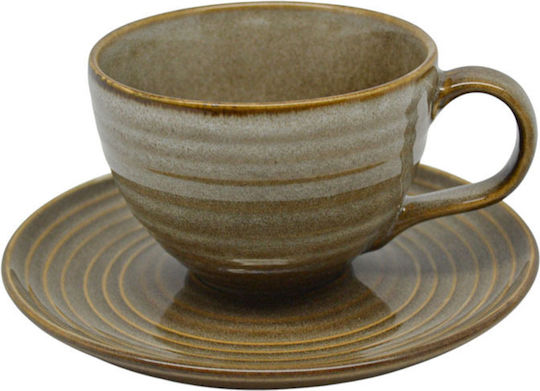 Ankor Cup Tea Ceramic Brown 294ml