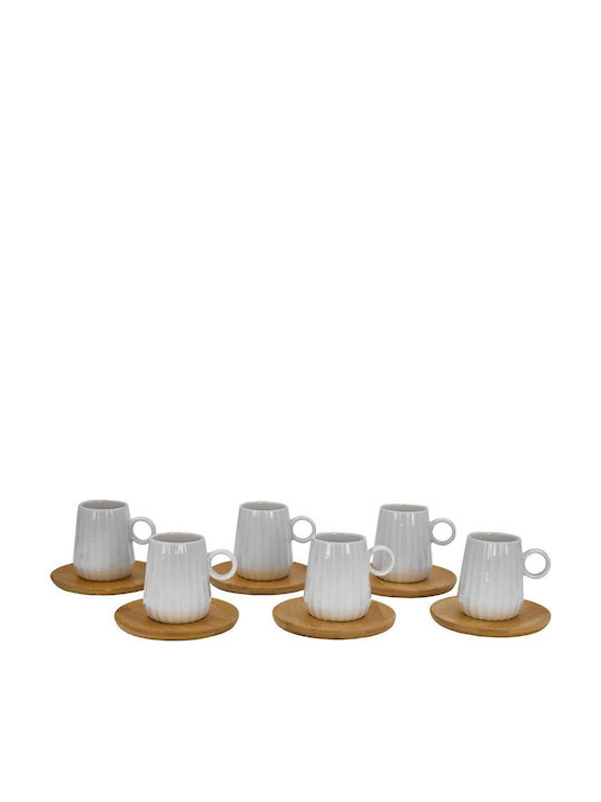 InTheBox Set Tassen Espresso aus Porzellan Weiß 6Stück