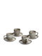 Zeller Set Tassen Espresso Keramik Braun 60ml 4Stück