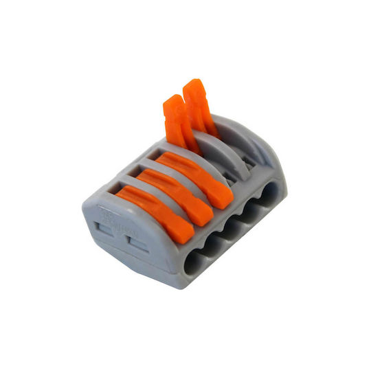 Commel Клипсове Бързо Свързване 0.08-4mm 5 Полюса 10 Бройки Сиви 365-453