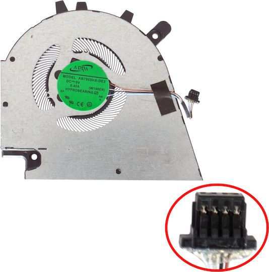 Laptop Fan GPU Cooling Fan Dell Inspiron 15 7510 16 7610 P106F P107F Vostro 15 7510 16 7610 15-7510 16-7610 CNNWF 0CNNWF 023.100NG.0001 023100NG0001 EG50050S1-C120-S9A B8906ASHNF2000TN 4Pin Code 81590