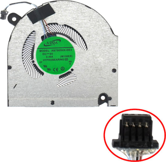 Ανεμιστηράκι Laptop Cpu Cooling Fan Dell Inspiron 15 7510 16 7610 P106f P107f Vostro 15 7510 16 7610 15-7510 16-7610 Gjn2r 0gjn2r 023.100nf.0001 023100nf0001 Eg50050s1-c130-s9a B6506ashnf2000tn 4pin Κωδ.81589