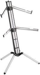 18860 Keyboard Stand Aluminum Two Telescopic Pairs of Support Arms One 15° Angle Option to Add Third Tier