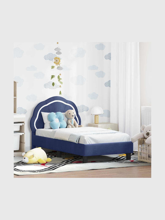 Kinderbett Einzel Blau für Matratze 83x148cm