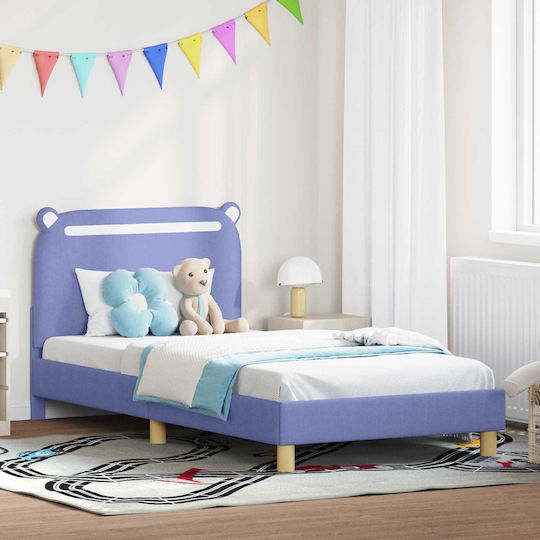 Kids Bed Single Blue for Mattress 84x208cm
