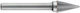 1031701 Tungsten Carbide Milling Cutter Shape M Conical Sharp Tip Single Edge Type C Size 16 Shank 6
