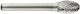 1031811 Tungsten Carbide Cutter Shape E Oval Double Edge Type D Size 10 Shank 6