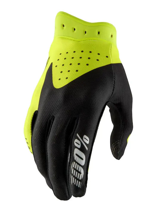 100% iTrack Summer Men's Motocross Gloves Black