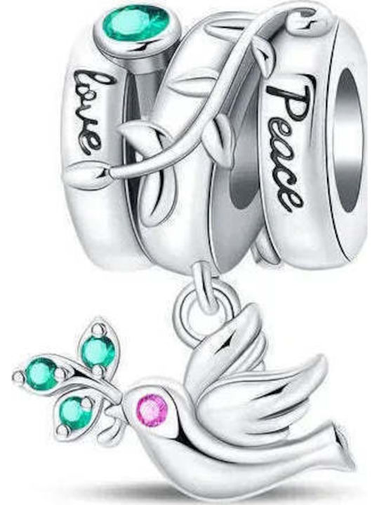 Charm with Stones with Stones Green