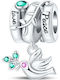 Charm with Stones with Stones Green