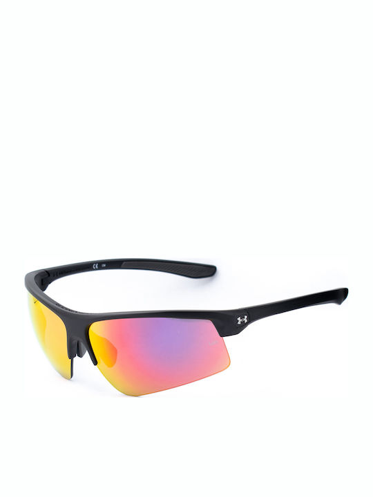 Under Armour Unisex Γυαλιά Ηλίου με Μαύρο Κοκκάλινο Σκελετό και Πολύχρωμο Καθρέφτη Φακό UACLUTCHOGO6W