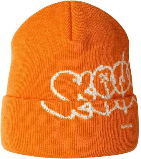 Beanie Unisex Beanie Knitted in Orange color
