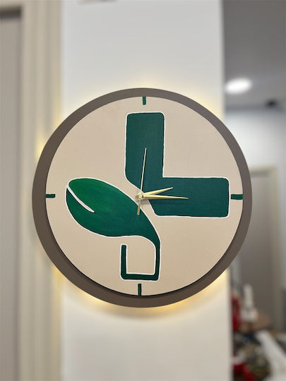 Ρολόι Τοίχου Ξύλινο Ø40cm