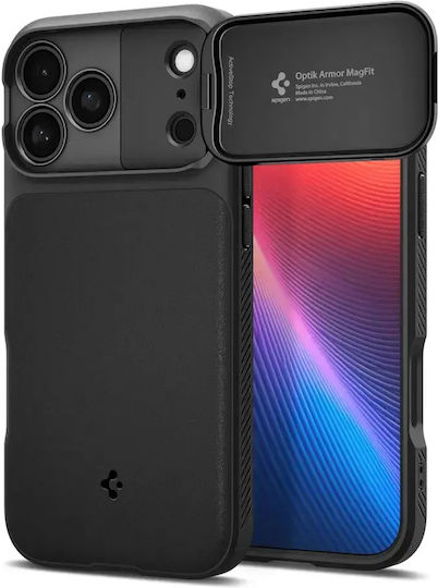 Spigen Optik Umschlag Rückseite Silikon / Kunststoff Schwarz (iPhone 17 Pro)