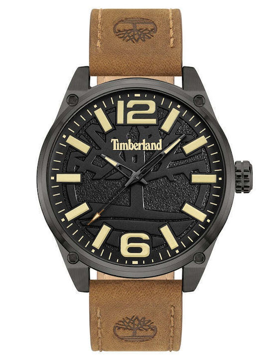 Timberland Ανδρικό Ρολόι 46mm Μπαταρίας με Καφέ...