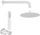 Shower Head Orabella White Matt Shower Arm Water Supply Spiral Metal Handset