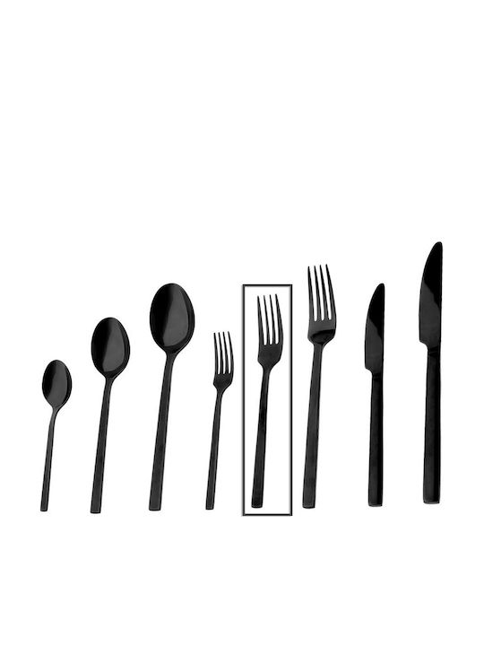 Espiel Divine Gabel-Set Obst/Dessert Edelstahl Schwarz 19cm 12Stück