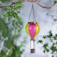 Lampă Solară Suspendată Balon cu Aer Cald Efect de Flacără 12 LED-uri Galbene 11 X 11 X 37 Cm