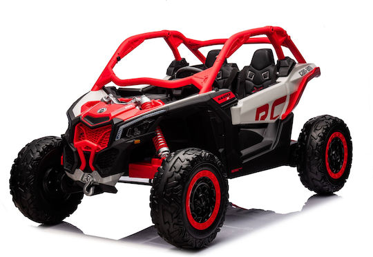 Can-am Maverick X3 Două Locuri cu Telecomandă Licențiat 24 Volt Roșu pentru 3+ Ani