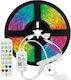 Rixme Smart LED Strip Wi-Fi 12V RGB Light 5m Type SMD5050 with Power Supply, Remote Control & WiFi Controller
