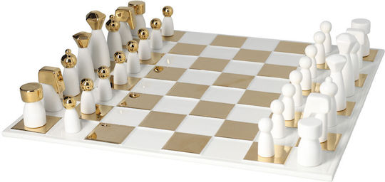 Raeder Wooden Chess Pawns Gold / White 6cm